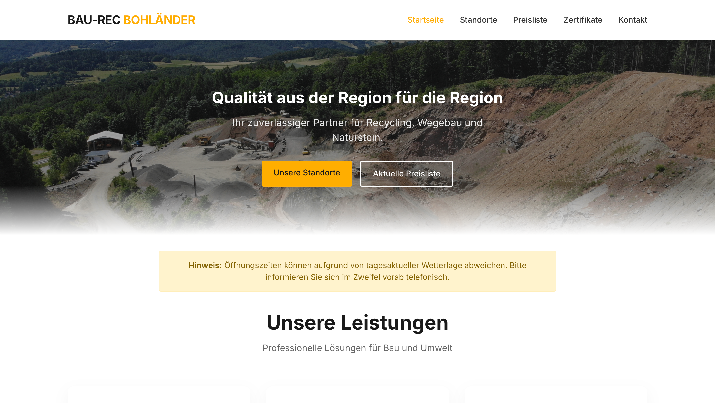 Bau-Rec Website Screenshot